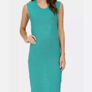 Diamond Supply Co. Women's Turquoise Pavilion Mesh Cover-Up Maxi Dress Size M